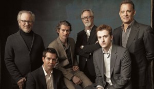 Steven Spielberg, Jon Seda, James Badge Dale, Gary Goetzman, Joseph Mazzelo, Tom Hanks