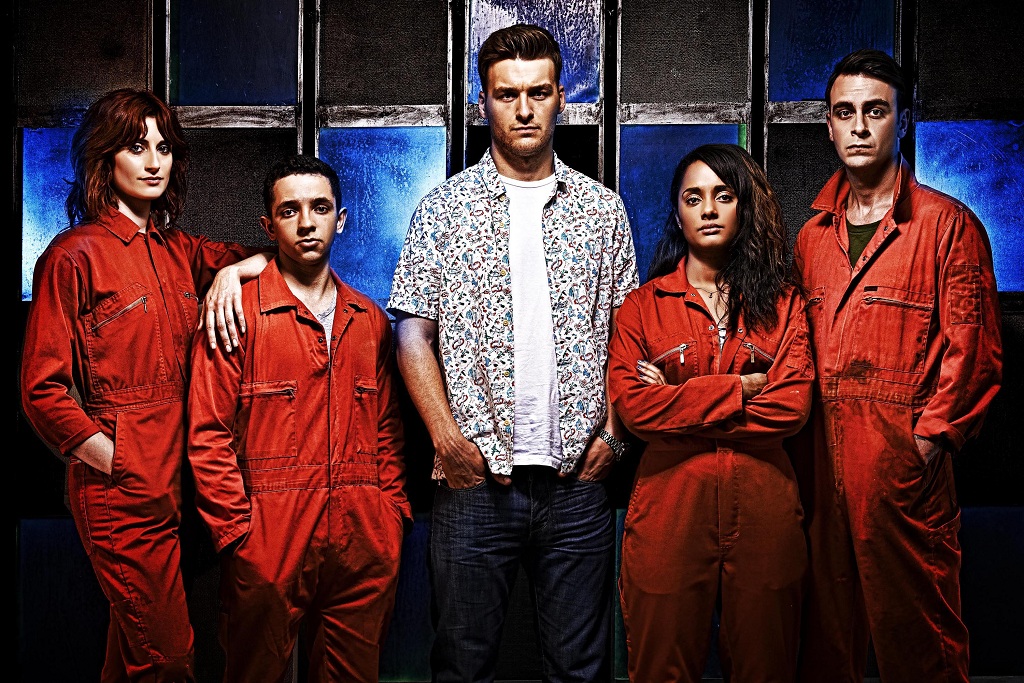 MISFITS 4   	MISFITS YR4 - Joseph Gilgun as Rudy, Nathan McMullen as Finn, Matt Stokoe as Alex and Karala Crome as Jess